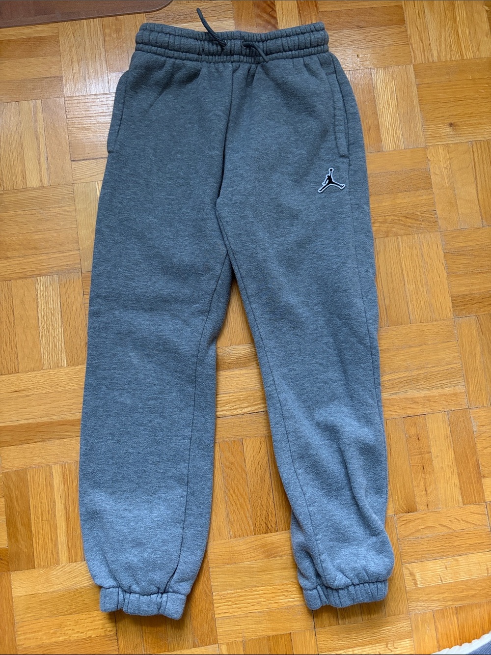 Jordan Gray Kids Fleece Joggers with Jumpman Logo